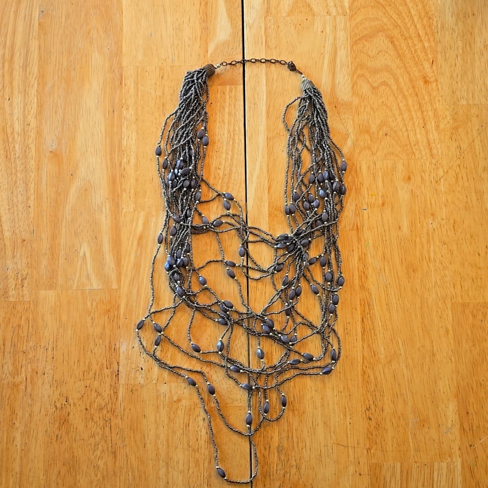 Multi layer beaded necklace